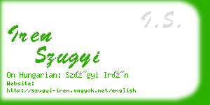 iren szugyi business card